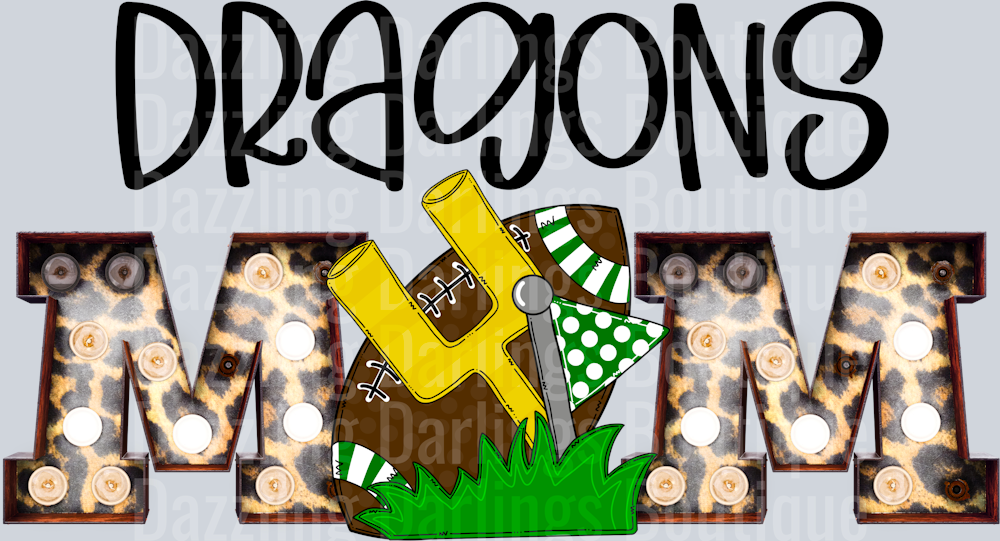 PICKENS DRAGONS DTF TRANSFER MOM FOOTBALL