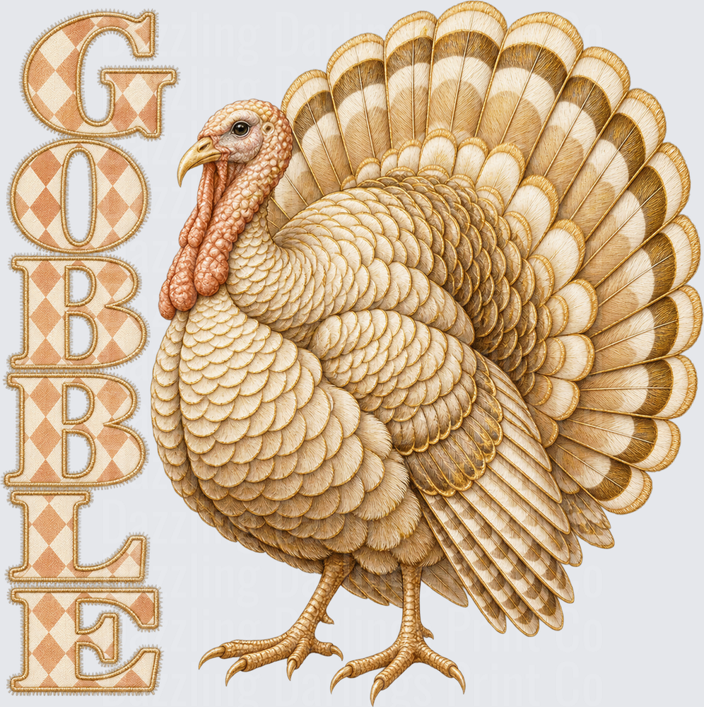 Checkered Gobble Turkey
