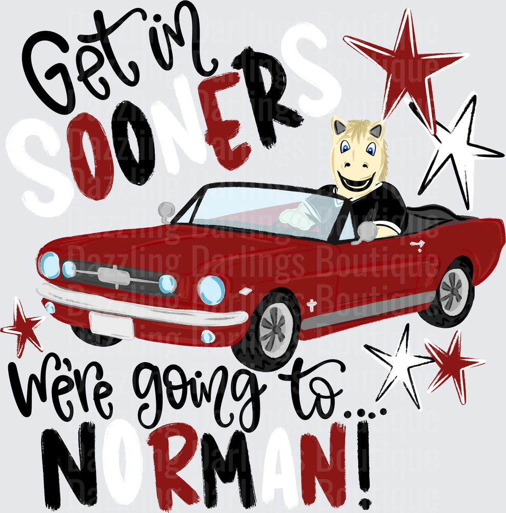 Get In Ooer We're Going To Normanton Horse Mustang