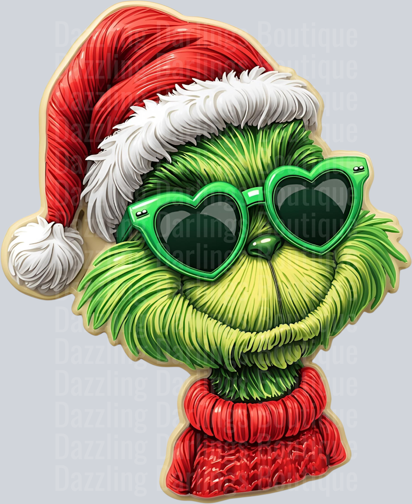CHRISTMAS CHARACTER G GREEN GLASSES FAUX DETAILED (1)