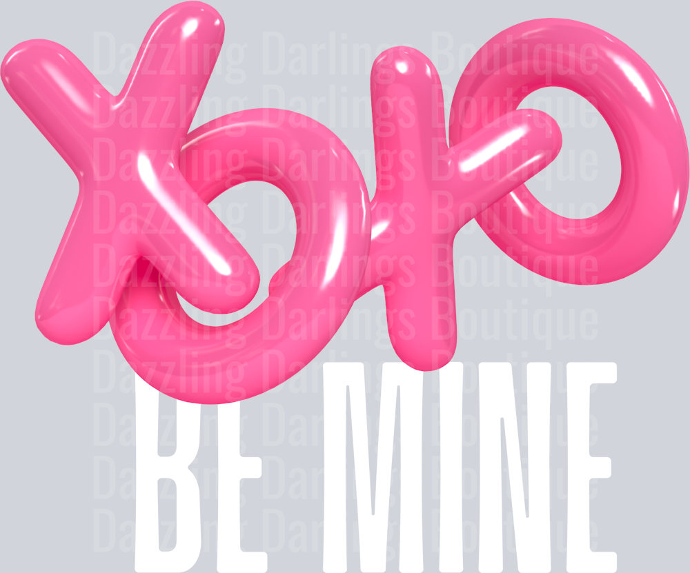 XOXO BE MINE WHITE FONT