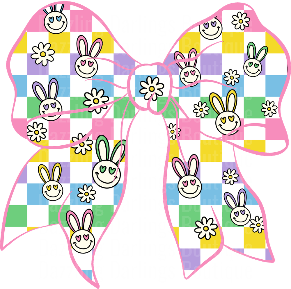 EASTER COQUETTE BOW RETRO CHECKERED