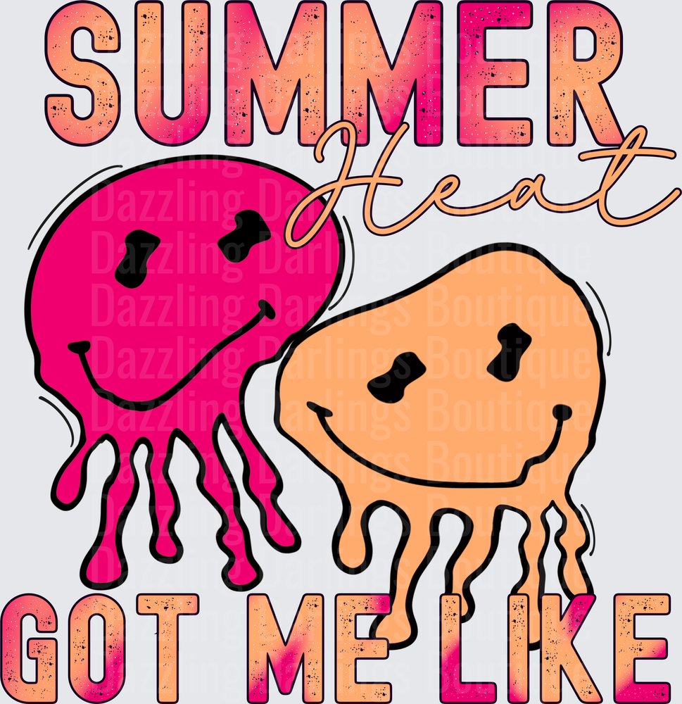 Summer Heat Got Me Like Melting Smiley Faces