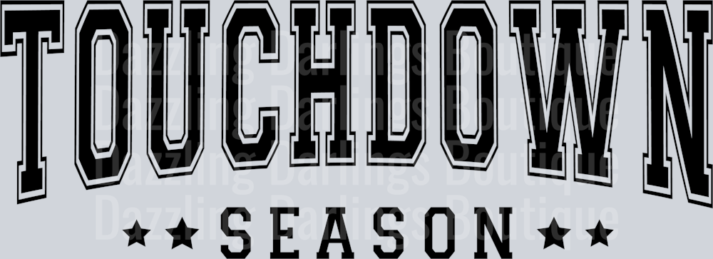 FOOTBALL TOUCHDOWN SEASON BLACK