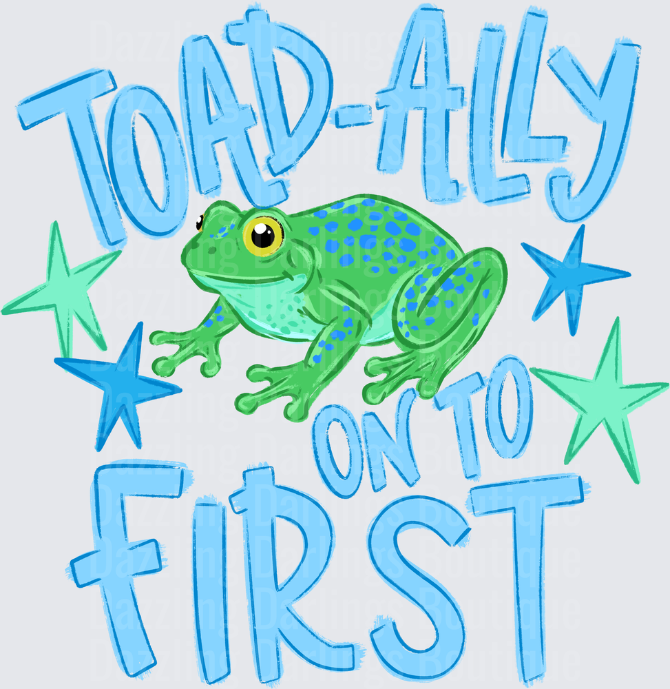 Toad-ally On To First Grade Frog with Stars