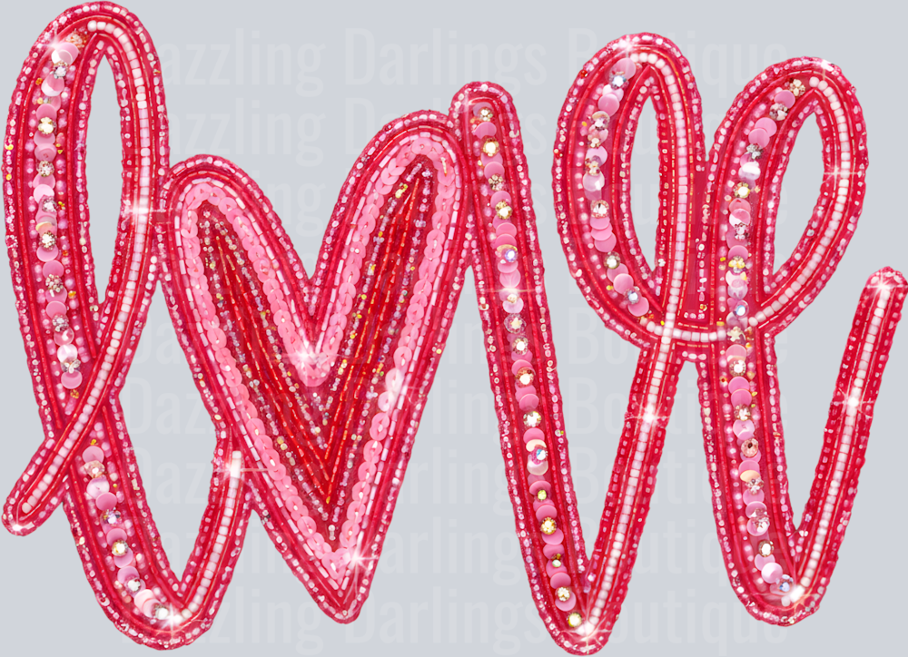 LOVE SEQUINS VALENTINES DAY