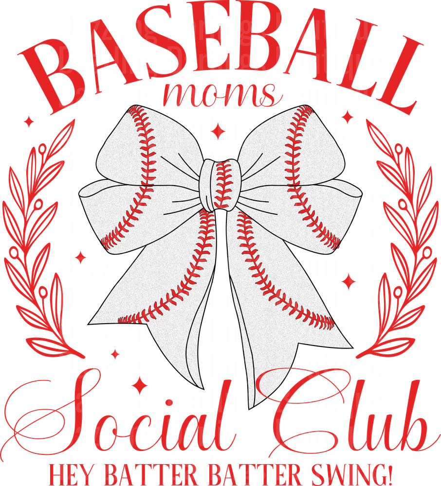 Baseball Moms Social Club Hey Batter Batter Swing Design