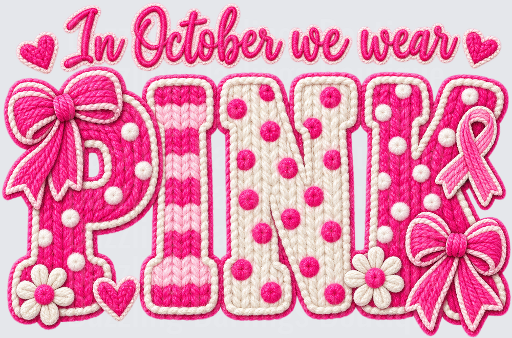 In October We Wear Pink Faux Yarn