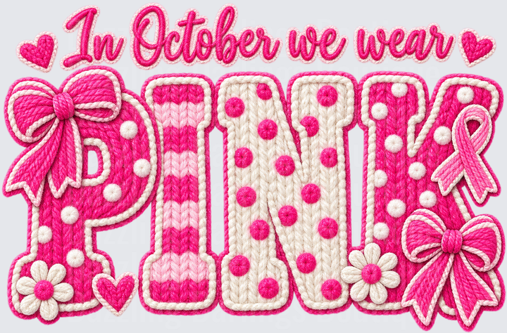 In October We Wear Pink Faux Yarn