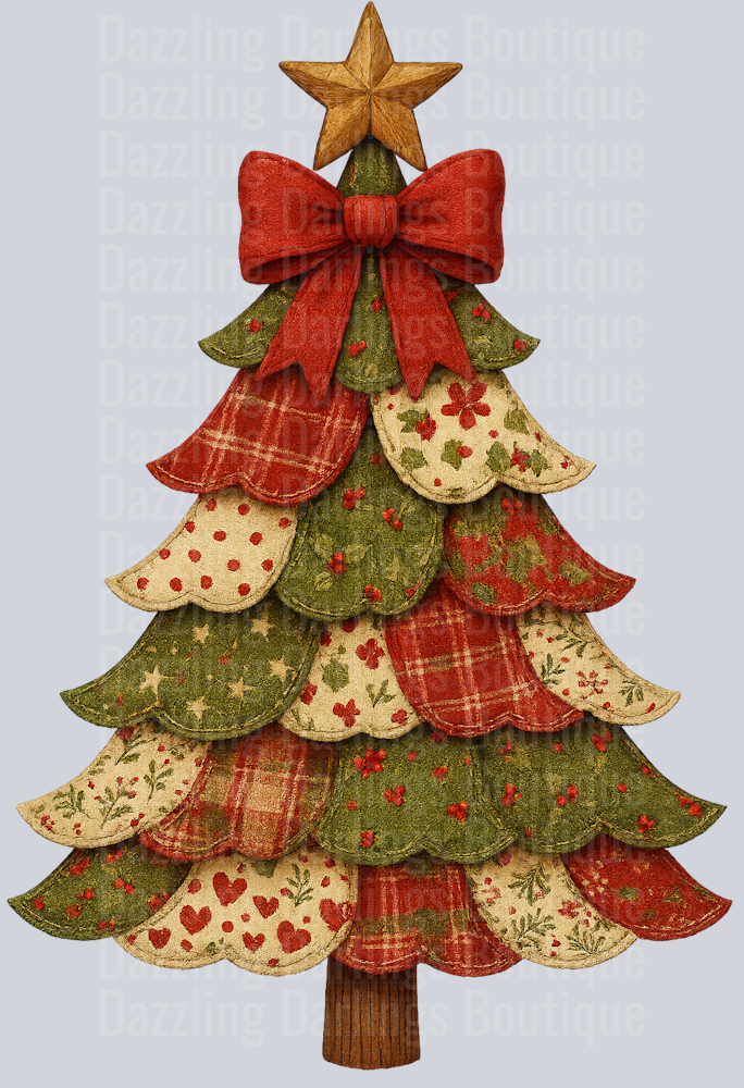 material patchwork tree