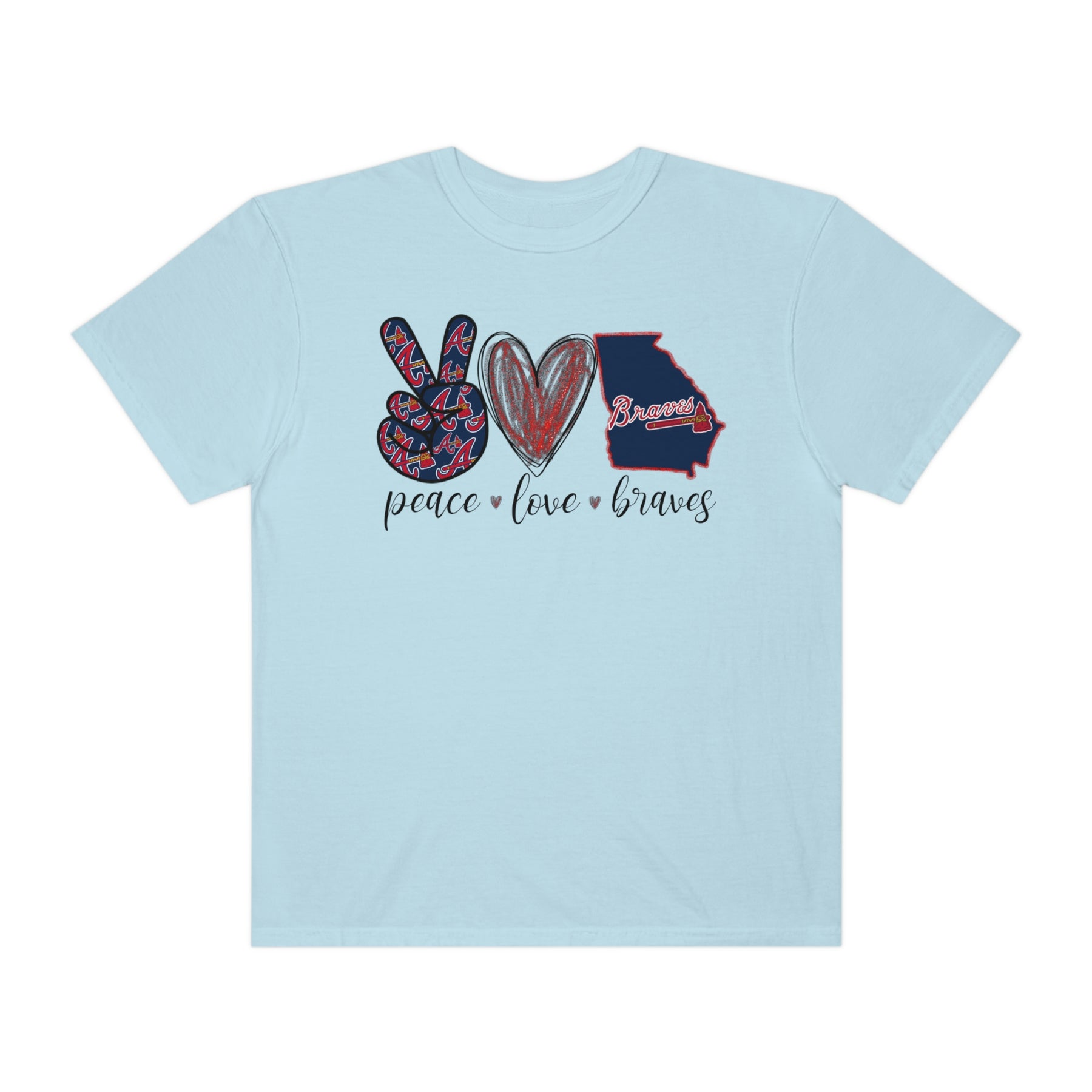 Braves LOVE shirt (bleached edition)