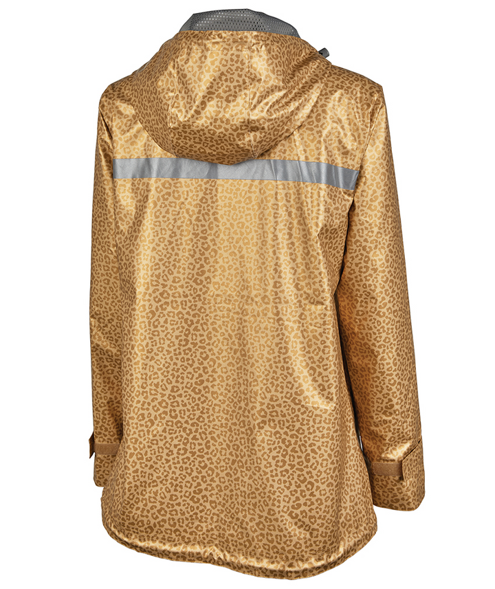 CHARLES RIVER APPAREL Women's Animal Print New Englander® Rain Jacket Free Monogramming with your initials (or choose to leave blank) Gift for Her